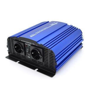 Інвертор напруги Tommatech MS-1200, 12V/220V, 1200W з апроксимованою синусоїдою, 2Shuko, USB, клемні дроти, 2 запобіжники, Q4 MS-1200 фото