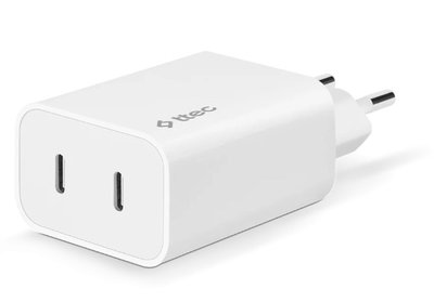Мережевий зарядний пристрій Ttec SmartCharger Duo PD USB-C 40W White (2SCS27B) 2SCS27B фото