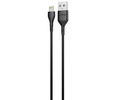Кабель Grand-X USB - Lightning (M/M), Cu, 2.1 A, 1 м, Black (PL01B) PL01B фото