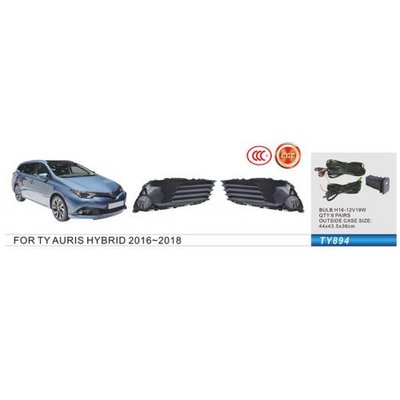 Фари дод. модель Toyota Auris Hybrid 2016-18/TY-894A/H11-12V55W/eл.проводка (TY-894A) TY-894A фото