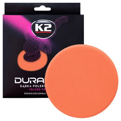Губка для полірування K2 Duraflex на липучці помаранчева 150 мм х 25 мм (L612) K20697 фото