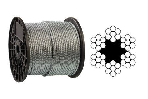 Трос оцинкований 2мм DIN 3055 (6x7) бухта 100м APRO WR-G2-100 фото товару