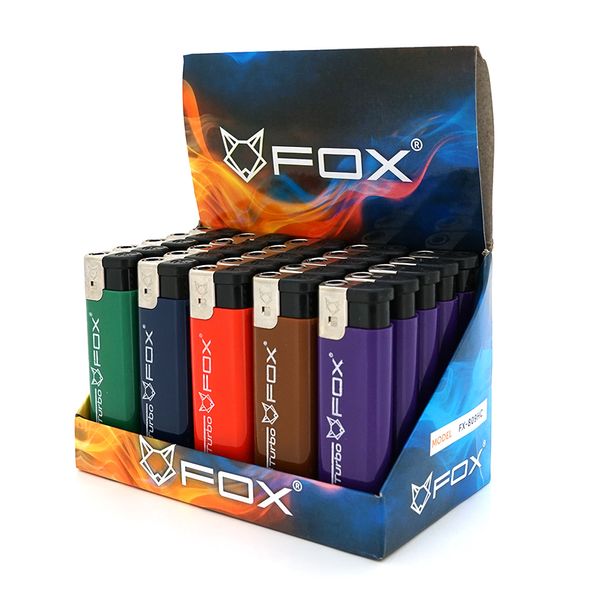 Запальничка Турбо Lighter, упаковка 25шт, ціна за упаковку, Mix color FX-809HC фото