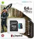 Карта пам`яті MicroSDXC 64GB UHS-I/U3 Class 10 Kingston Canvas Go! Plus R170/W70MB/s + SD-адаптер (SDCG3/64GB) SDCG3/64GB фото 3