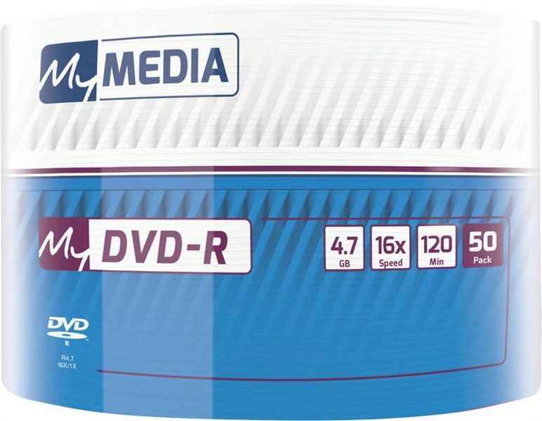 Диски DVD+R MyMedia (69200) 4.7GB, 16x, Matt Silver Wrap, 50шт 69200 фото