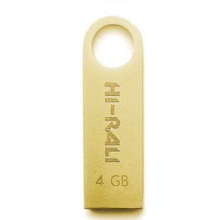 Флеш-накопичувач USB 4GB Hi-Rali Shuttle Series Gold (HI-4GBSHGD) HI-4GBSHGD фото