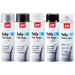 APP Фарба аерозольна Rally Color Spray, срібний 600ml (210114) 210114 фото