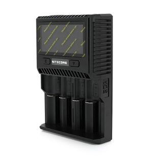 Зарядний пристрій універсальний Nitecore SC4, 4 канали, LCD дисплей, підтримує Li-ion, Ni-MH та Ni-Cd AA (R6), ААA (R03), AAAA, С (R14), 3A NITD4LCDSC4 фото