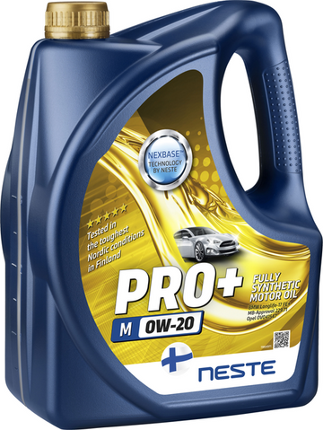 Олива моторна синтетична NESTE Pro+ M 0W20_4л (API SN Plus RС; ACEA C5; GM dexos2 Gen2; GF-5) СТ-00123683 фото товару