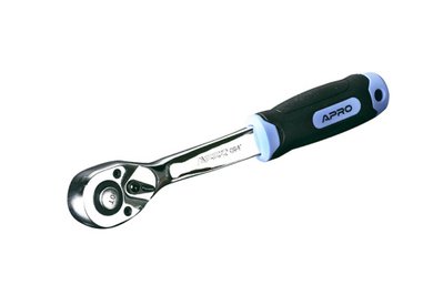 Ключ-тріскачка з вигнутою ручкою CrV 1/2 (90T) APRO 257015 фото