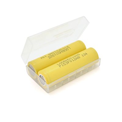 Акумулятор 18650 Li-Ion LG LGDBHE21865, 2500mAh, 20A, 4.2 / 3.6 / 2.5V, Yellow, PVC BOX, 2 шт. в упаковці, ціна за 1 шт LGDBHE21865 фото