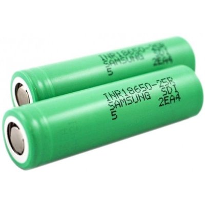Акумулятор 18650 Li-Ion Samsung INR18650-25R, 2500mAh, 20A, 4.2 / 3.6 / 2.5V, GREEN INR18650-25R фото