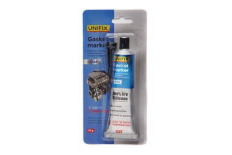 Герметик прокладок силиконовый высокотемпературный прозрачный 85г UNIFIX 940010 фото товара
