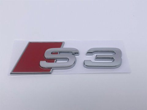 Эмблема шильдик логотип значок S3 багажника Audi (Ауди) 107*38мм (Хром) (8L08537352ZZ) au044 фото товара