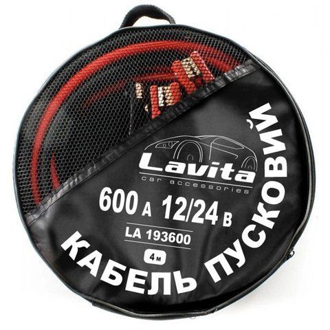 Кабель пусковий LAVITA 600 А в сумці (LA 193600) LA 193600 фото товару