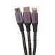 TOPK 3 в 1 USB - Micro USB/Apple/Type C/ 3A (Grey) (AS10) AS10 фото 2