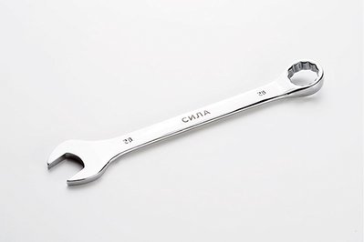 Ключ рожково-накидной полированный CrV 28мм СИЛА 201078 фото