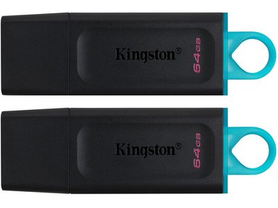 Флеш-накопичувач USB3.2 64GB Kingston DataTraveler Exodia Black/Blue 2 Pieces (DTX/64GB-2P) DTX/64GB-2P фото