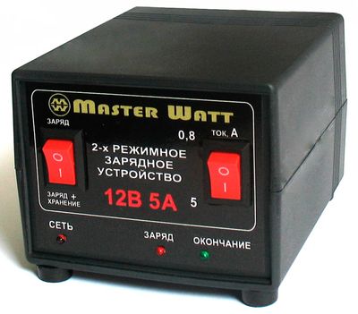 Автоматичне ЗУ для акумулятора MW-AZU12-5A 12V (4.5-100Ah) (MF,WET,AGM,GEL), 180-245V, Ток заряда режим-0,8А/5А, крокодили в комплекті MW-AZU12-5A фото