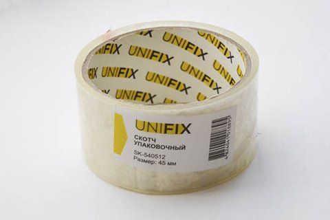 Стрічка клейка пакувальна 38мкм 45мм 50 SK-540512 UNIFIX SK-540512 фото товару