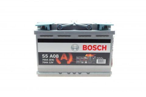 Акумулятор 70Ah-12v BOSCH AGM (S5A08) (278х175х190), R, EN 760 0092S5A080 фото товару