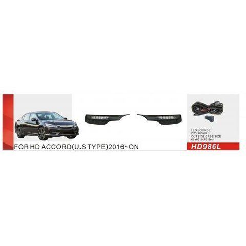 Фари дод. модель Honda Accord/2016-17/HD-986L/U.S TYPE/ел.проводка (HD-986-LED) HD-986-LED фото товару