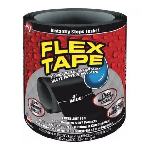 Надміцна стрічка/скотч FLEX TAPE 10см (Чорний/Білий) 5515/13745 фото товару