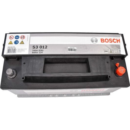 Акумулятор BOSCH 88Ah 12v S3012 R EN740 0092S30120 фото товара