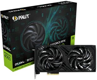 Відеокарта GF RTX 4060 8GB GDDR6 Dual Palit (NE64060019P1-1070D) NE64060019P1-1070D фото