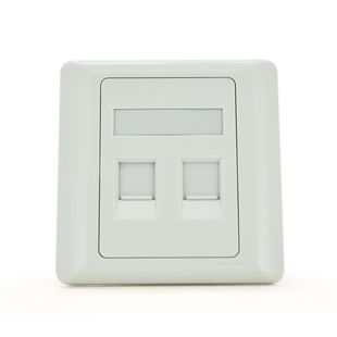 Рамка 86х86 під 2 модуля Keystone Jack RJ-45 кат.5e UTP, 2-port Q100 F-86х86KJ-2 фото