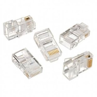 Конектор RJ 45 Cablexpert (LC-8P8C-001/50) із позолоченими контактами (50 шт/уп) LC-8P8C-001/50 фото