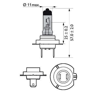 Автолампа Philips H7 12V 55W 4000K PX26D / BLUEVISION MOTO - ЕФЕКТ КСЕНОНОВОГО СВІТЛА / 1ШТ. BLISTER 12972BVUBW фото товара