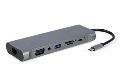 Док-станція Cablexpert USB-C 8-в-1 (A-CM-COMBO8-01) A-CM-COMBO8-01 фото