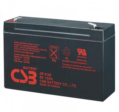 Акумуляторна батарея CSB GP6120, 6V 12Ah (150 x 50 x 95 (100) Q10 GP6120F2 фото