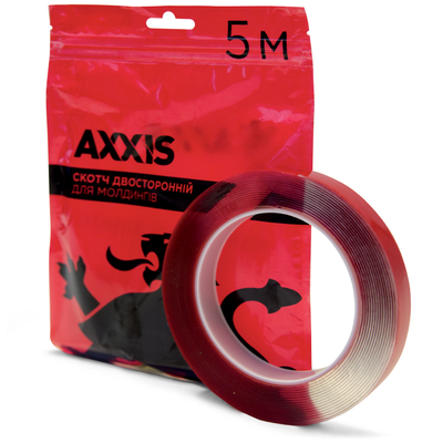 Скотч Axxis двухсторонний 20 мм 5 м профессиональный Red (st-20 red) st-20 red фото