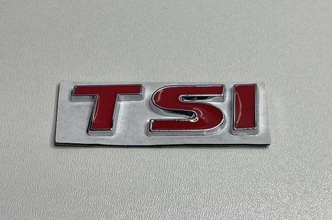 Емблема напис TSI на Volkswagen (червона) vw054 фото товару
