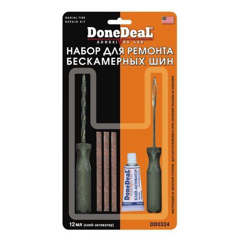 Набір для ремонту безкамерних шин Done Deal 12 мл (DD0324) DD0324 фото товара