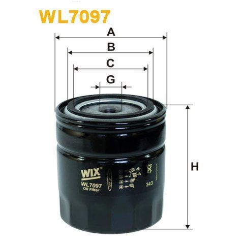 Фільтр оливи Balcancar; Case; Fendt; Holder Tractoren; Renault Agriculture; Daihatsu; Wix Filters (WL7097) WL7097 фото товару