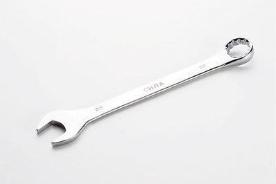 Ключ рожково-накидний полірований CrV 30мм СИЛА 201080 фото