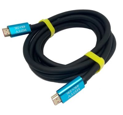 Кабель Merlion HDMI-HDMI 4Kx2K Ultra HD, 20.0m, v2,0, круглий Black, коннектор Blue, Blister-box, Q10 19122 фото