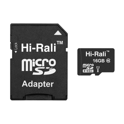 Карта пам`ятi MicroSDHC 16GB UHS-I Class 10 Hi-Rali + SD-adapter (HI-16GBSD10U1-01) HI-16GBSD10U1-01 фото