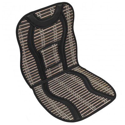 Накидка-масажер для автомобільного сидіння (бамбук) 47 × 127см чорна EL 100 655 фото
