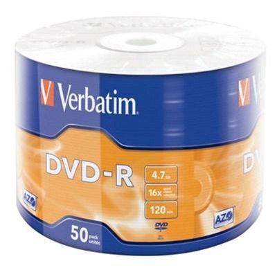 Диски DVD-R Verbatim (43788) 4.7GB 16x Wrap, 50 шт 43788 фото