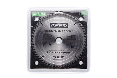 Диск пильний по дереву 230х32(30)х60Т APRO 830203 фото товару