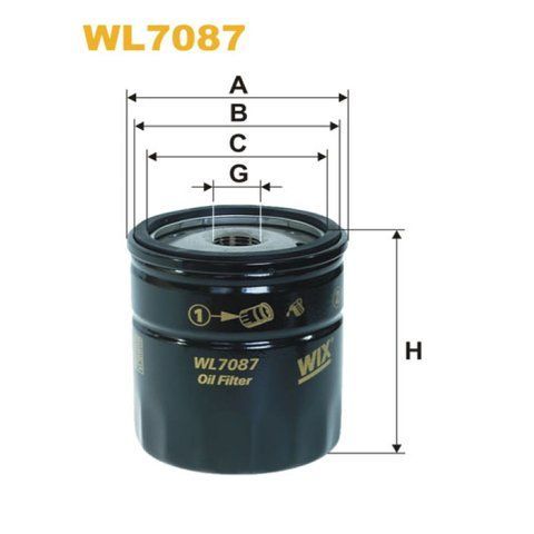 Фільтр оливи Bedford Astramax/Astra Van; Cadillac Escalade; Opel Ascona C, Astra F/Ast Wix Filters (WL7087) WL7087 фото товару