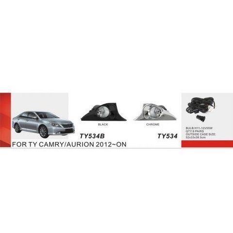 Фари дод. модель Toyota Camry 50 2011-14/TY-534/H11-12V55W/ел. проводка (TY-534 Chrome) TY-534 Chrome фото товару