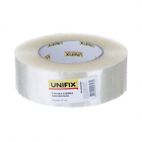 Стрічка клейка пакувальна 38мкм 45мм SK50-54057052 750 UNIFIX SK-54057052 фото товару