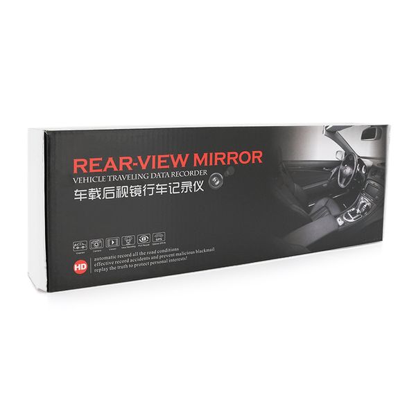 Дзеркало з відеореєстратором 1080P HD з покриттям антивідблиску, кут зйомки 30 ° YT-MWDVR-1080-30° фото