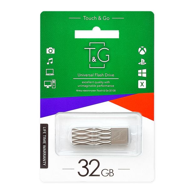 Флеш-накопичувач USB 32GB T&G 103 Metal Series Silver (TG103-32G) TG103-32G фото