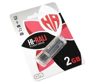 Флеш-накопичувач USB 2GB Hi-Rali Corsair Series Silver (HI-2GBCORSL) HI-2GBCORSL фото